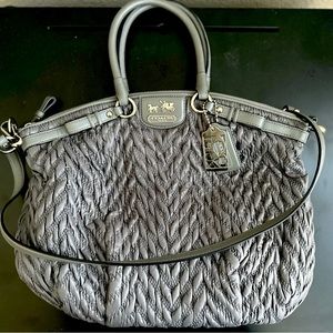 COACH MADISON NYLON CHEVRON QUILTED ANNIVERSARY BAG PURSE 18634